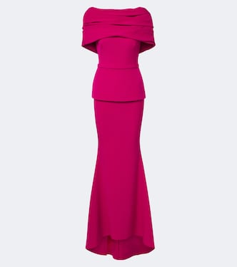 Off-Shoulder-Robe Loura aus Crêpe | Safiyaa