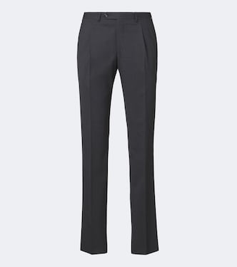 Wool-blend slim pants | Canali