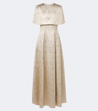 Lucretia caped floral jacquard gown  | Emilia Wickstead