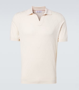 Knitted cotton polo shirt | Brunello Cucinelli