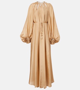 Verziertes Maxikleid Mahon aus Seide | Zimmermann
