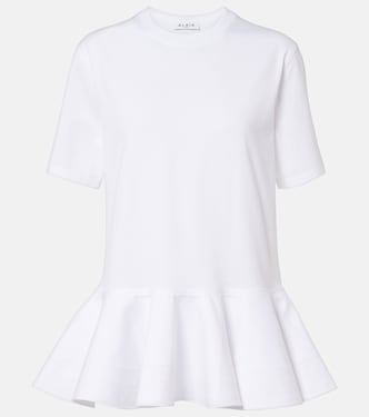 Peplum cotton jersey T-shirt | Alaïa