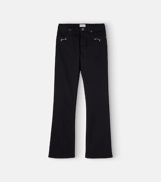 Horsebit cotton-blend jeans  | Gucci Kids
