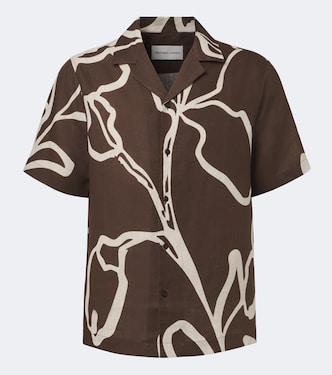Camisa bowling de lino estampada | Frescobol Carioca