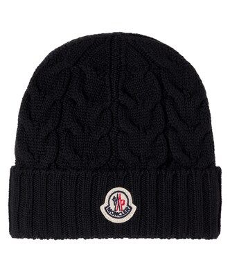 Logo virgin wool beanie | Moncler Enfant