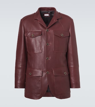 Leather field jacket | Brunello Cucinelli