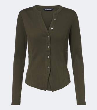 Cardigan Cordis aus geripptem Baumwollgemisch | Veronica Beard