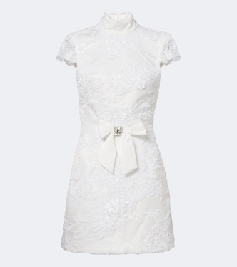 Medici bow-detail embellished minidress | Rebecca Vallance
