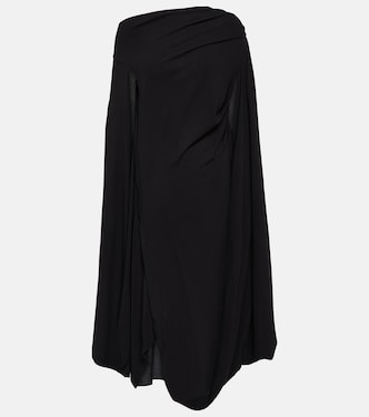 Asymmetric draped midi dress | Acne Studios