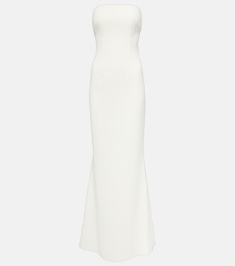 Bridal strapless crêpe gown | Safiyaa