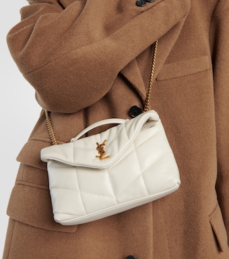 YSL Loulou Puffer mini ホワイト ショルダーバッグ Puffer Toy leather shoulder bag in white - Saint Laurent | Mytheresa