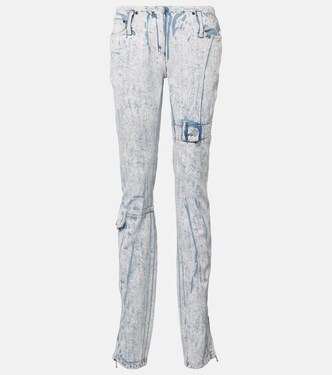 Printed low-rise slim jeans | Acne Studios