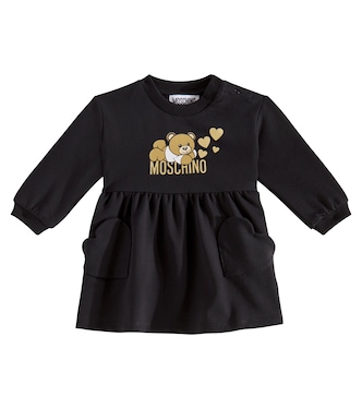 Baby logo cotton dress | Moschino Kids