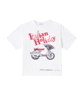Printed cotton jersey T-shirt | Dolce&Gabbana Kids