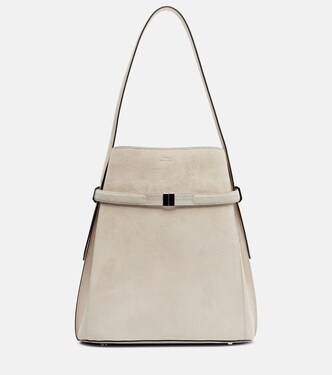 Belted Medium suede bucket bag | Toteme