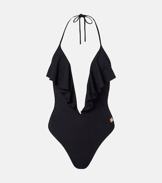 Frilled swimsuit | Balmain