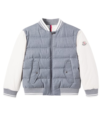 Alvaro wool flannel down varsity jacket | Moncler Enfant