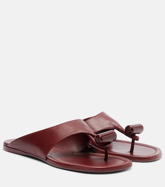 Toggle leather thong sandals | Loewe