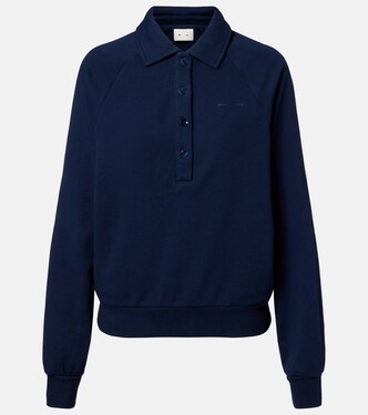 Elle cotton jersey polo sweater | The Upside