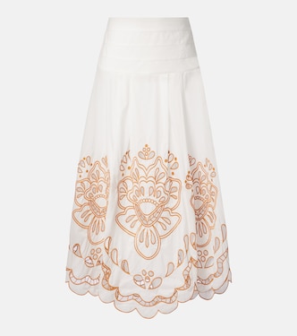 Embroidered cotton midi skirt | Farm Rio