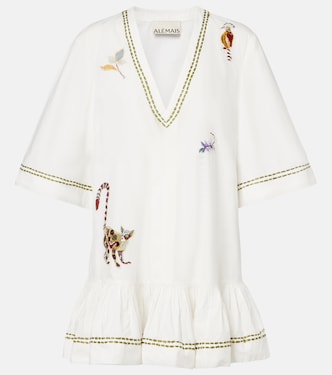 Camelia embroidered cotton minidress | Alémais