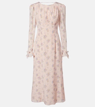 Robe en soie à fleurs | Alessandra Rich