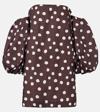 Polka-dot cotton-blend minidress | Adriana Degreas