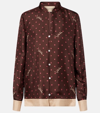 Printed silk twill pajama shirt | Valentino