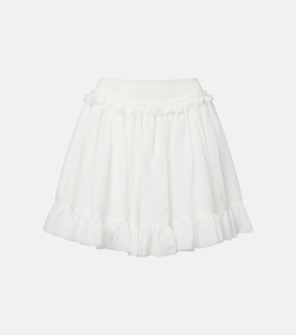 Ruffled poplin miniskirt | Balmain