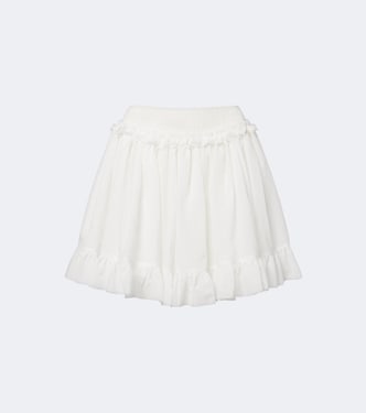 Ruffled poplin miniskirt | Balmain