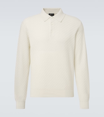 Cotton, silk, and cashmere polo sweater | Brioni