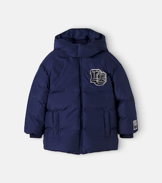 DG hooded down jacket | Dolce&Gabbana Kids