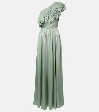 Avalina one-shoulder ruffled silk maxi dress | Ulla Johnson