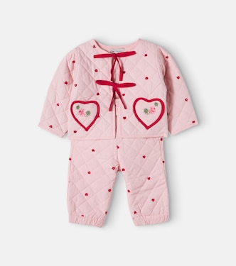 Bébé – Ensemble Rose en coton matelassé | Bebe Organic
