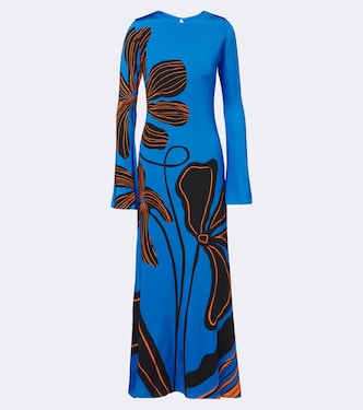 Amay floral satin maxi dress | Cala de la Cruz
