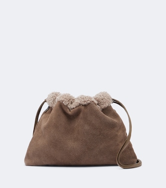 Mellow Monili Medium leather crossbody bag | Brunello Cucinelli