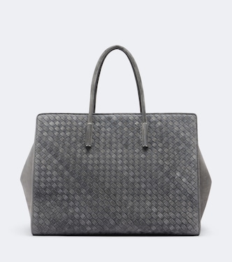 Barbara Large Intrecciato suede tote bag | Bottega Veneta