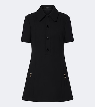 Horsebit wool crêpe polo dress | Gucci