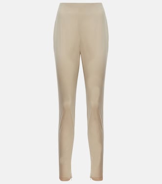 Slim cotton-blend pants | Prada