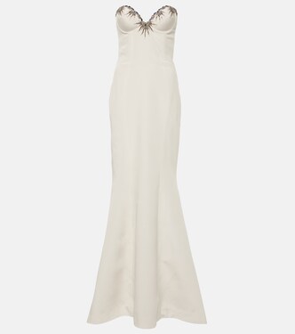 Verziertes Maxikleid Iris aus Seide | Miss Sohee