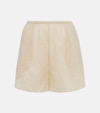 Monogram cotton-blend shorts | Toteme