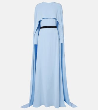 Natasha satin cape gown | Markarian