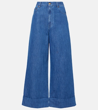 High-rise wide-leg jeans | Valentino