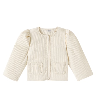 Cleasje logo embroidered quilted jacket | Donsje