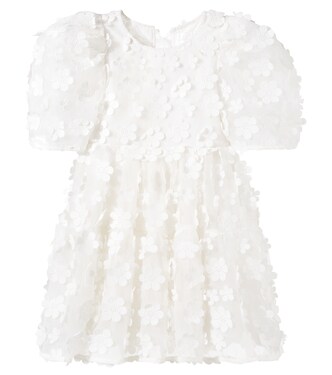 Floral puff-sleeve organza dress | Petite Amalie  
