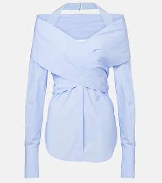 Draped cotton poplin blouse | Patou