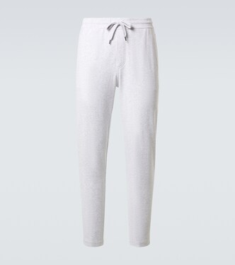 Cotton-blend jersey sweatpants | Brunello Cucinelli