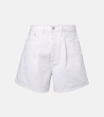 Rhoda褶裥高腰牛仔短裤 | Agolde