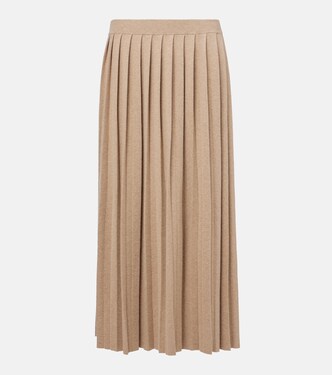 Minda cotton and cashmere midi skirt | Lisa Yang