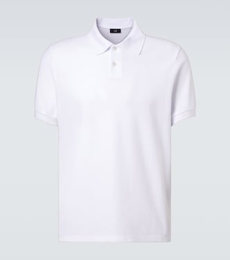Logo embroidered cotton piqué polo shirt | Dunhill